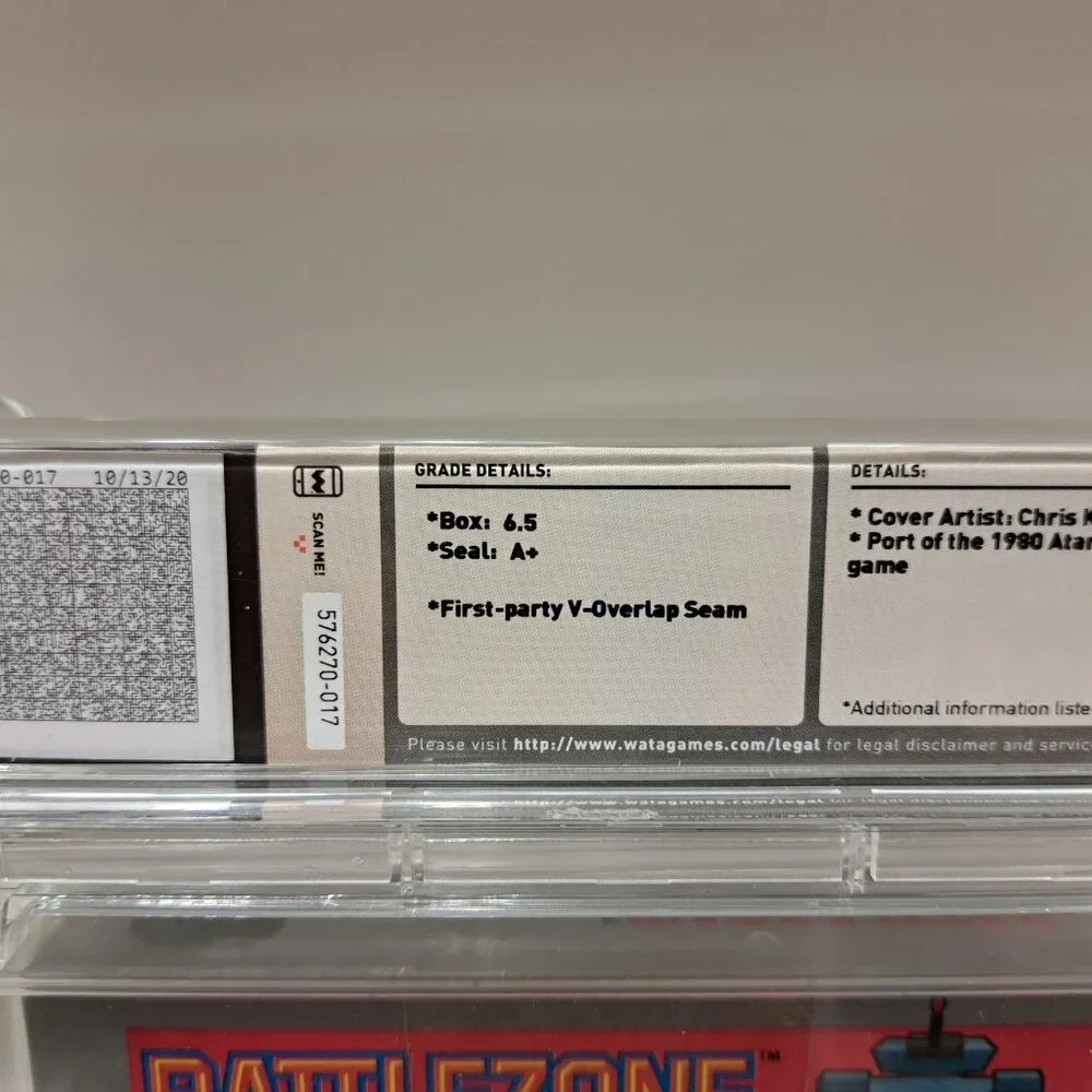 BATTLEZONE Video Game WATA Graded 6.5 💥 Brand New Factory Sealed Atari 2600